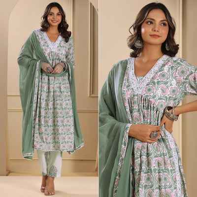 green-floral-printed-pure-cotton-naira-cut-suit