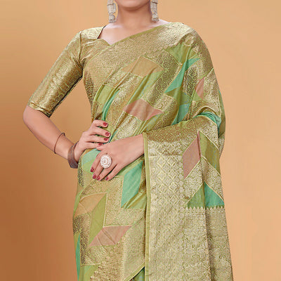 green-woven-organza-saree-with-tassels-13