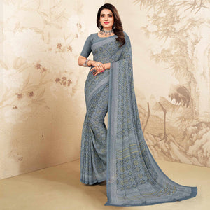 grey-bandhani-printed-chiffon-saree