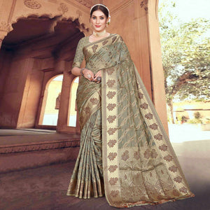 grey-floral-woven-organza-saree-1