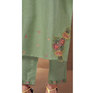 green-floral-emmbroidered-viscose-suit
