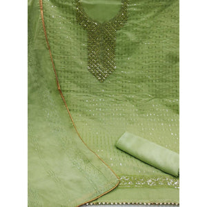 green-sequins-embroidered-chanderi-dress-material