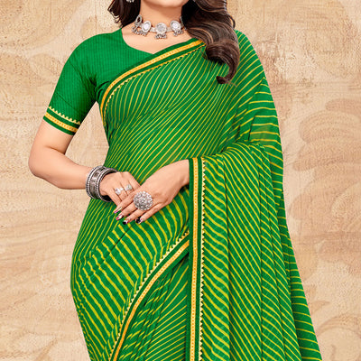 green-digital-striped-printed-chiffon-saree-with-tassels