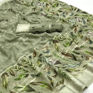 green-digital-printed-viscose-saree-2