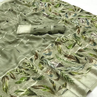 green-digital-printed-viscose-saree-2
