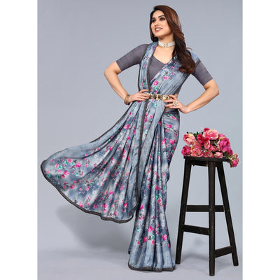 grey-floral-printed-art-silk-saree-with-crochet-border