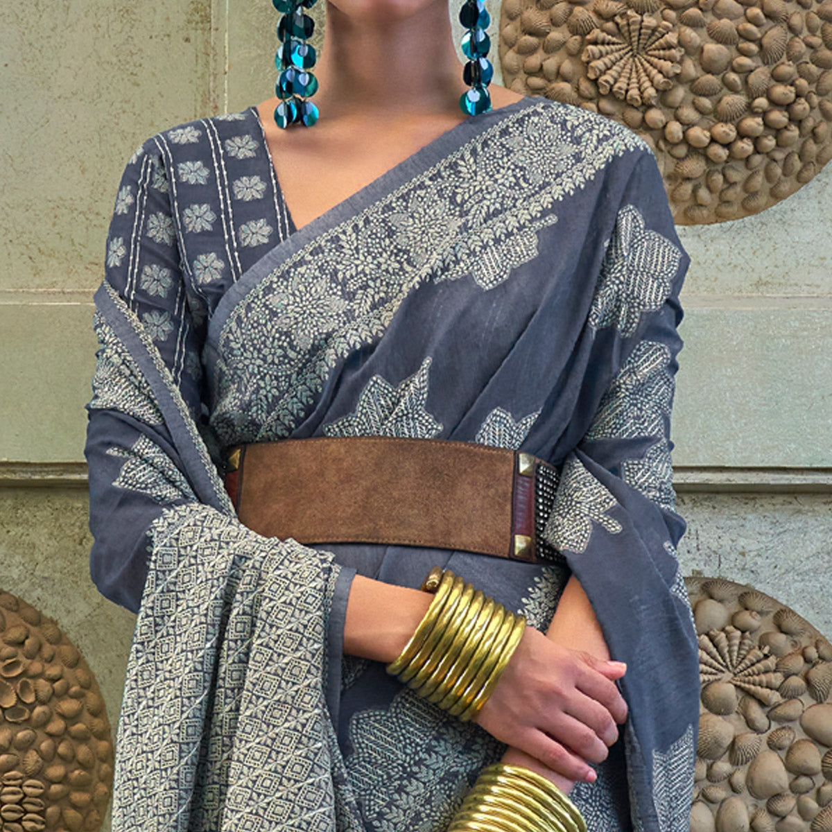grey-lucknowi-sequins-embroidered-art-silk-saree-1