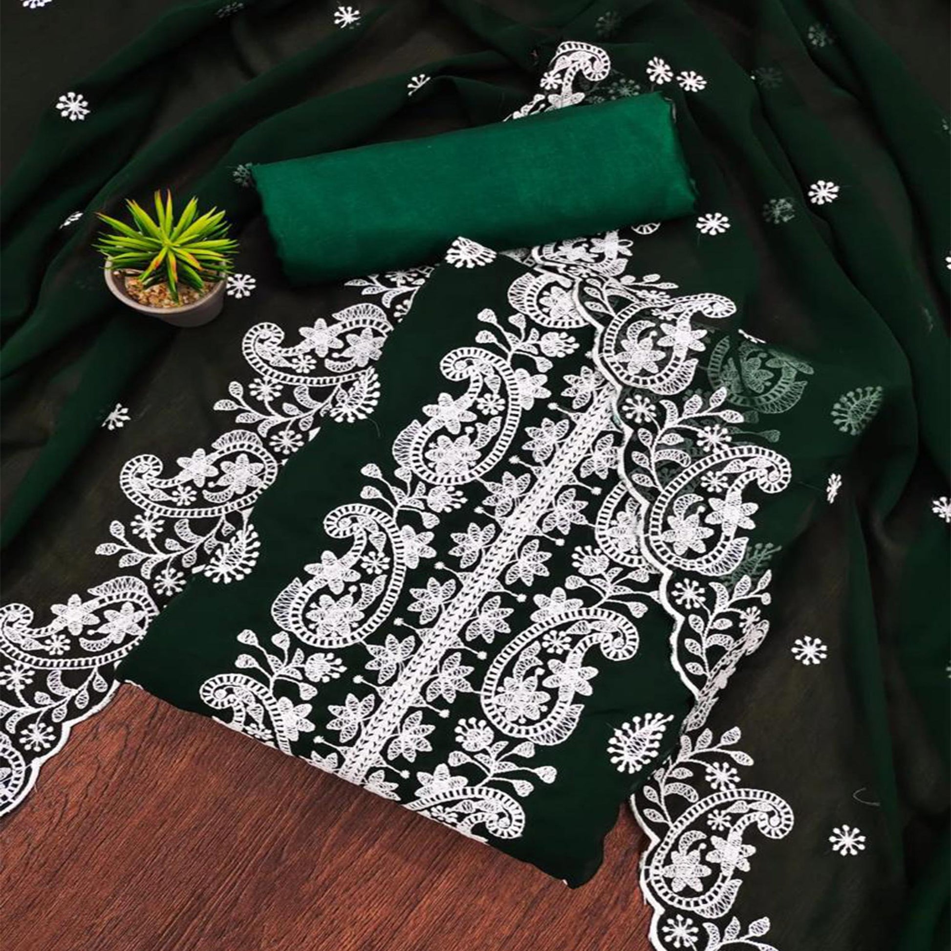 green-embroidered-georgette-dress-material-3