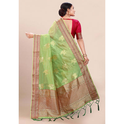 green-woven-organza-saree-with-tassels-10