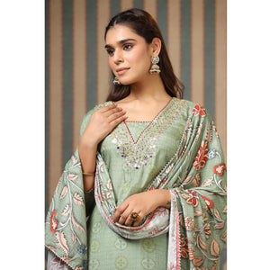 green-printed-with-gota-work-muslin-salwar-suit