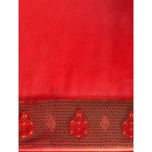 Maroon Swarovski With Embroidery Work Viscose Chiffon Saree