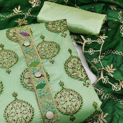 green-embroidered-chanderi-dress-material-6