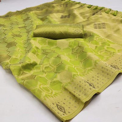 green-woven-art-silk-saree-with-tassels-7