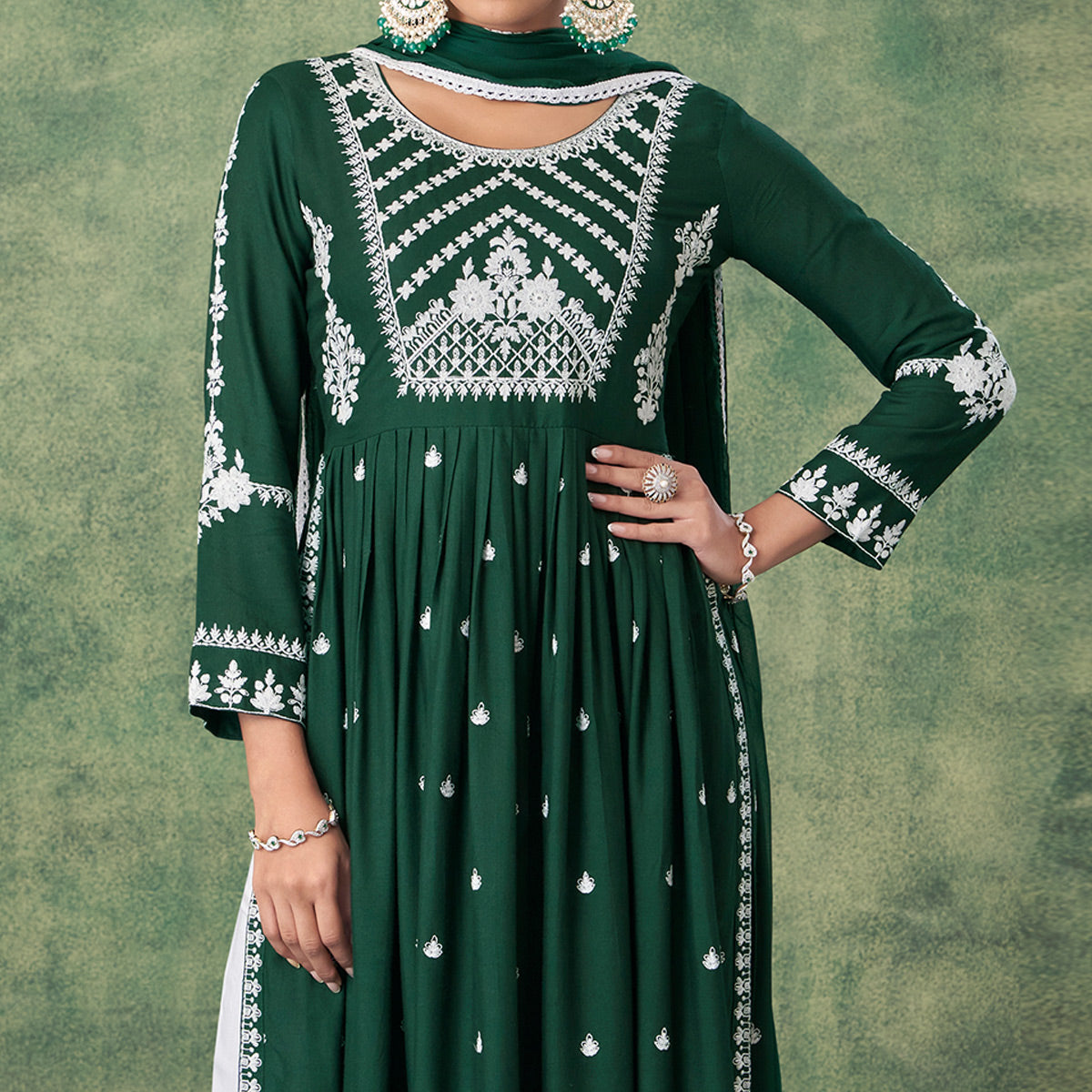 green-lucknowi-work-rayon-naira-cut-palazzo-suit