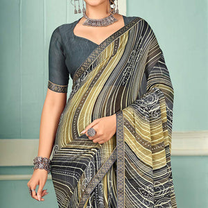 grey-digital-bandhani-printed-chiffon-saree-with-tassels