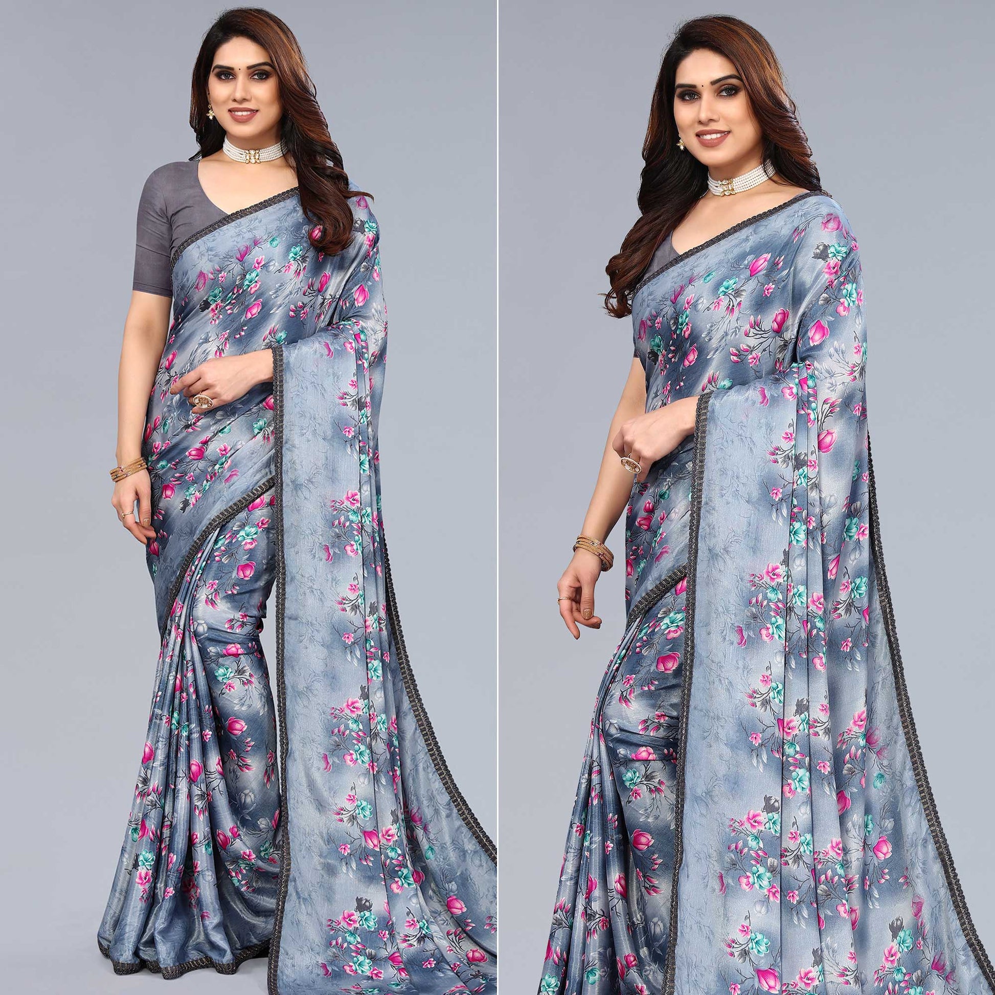 grey-floral-printed-art-silk-saree-with-crochet-border