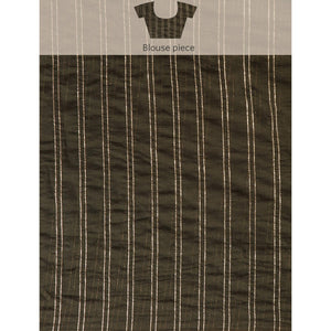 Mehendi Green Swarovski With Embroidery Work Chiffon Saree