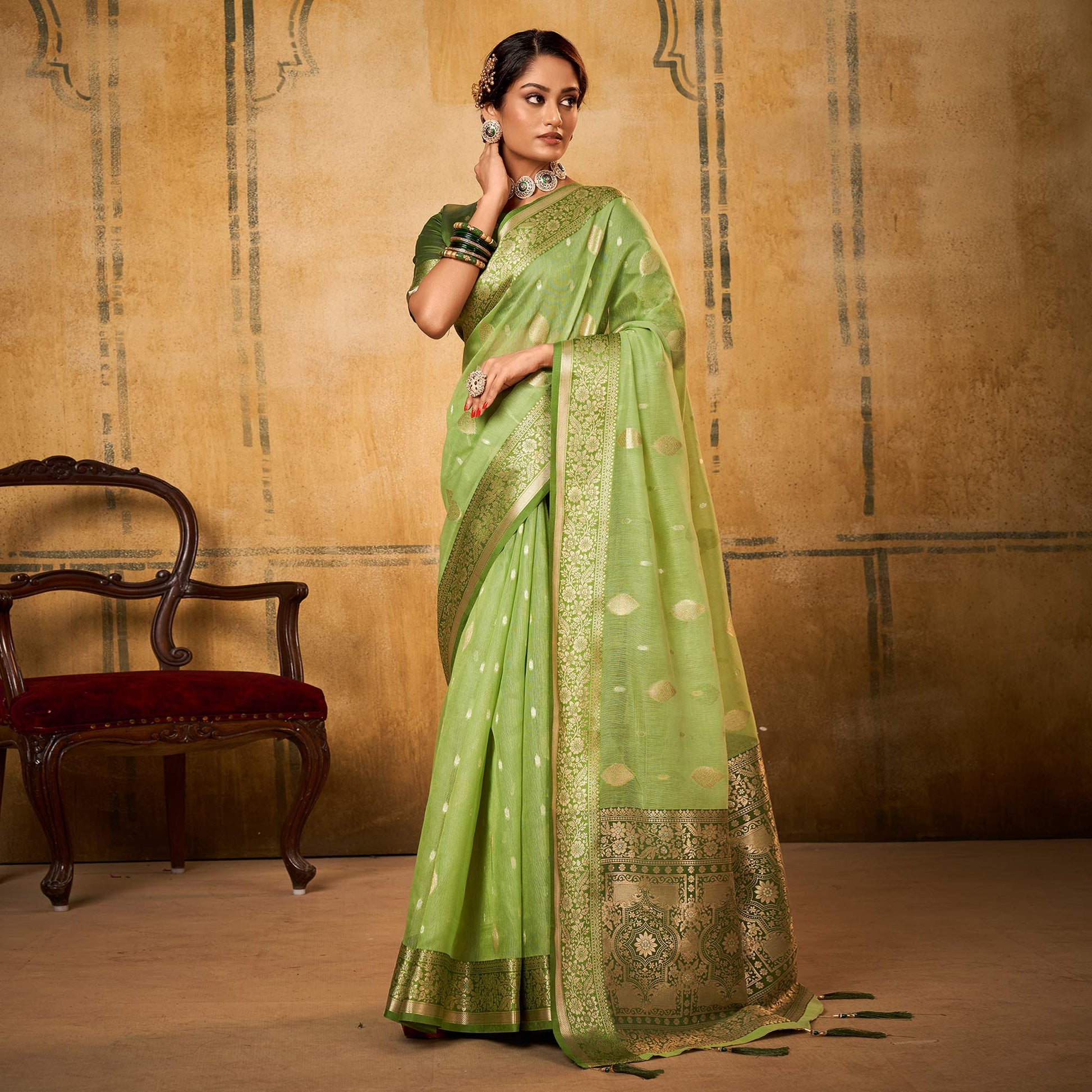 green-woven-tissue-saree-1