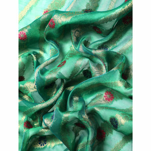 green-floral-woven-organza-silk-saree-1