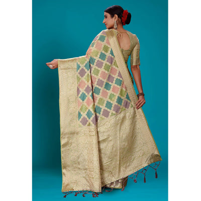 green-woven-organza-saree-with-tassels-17