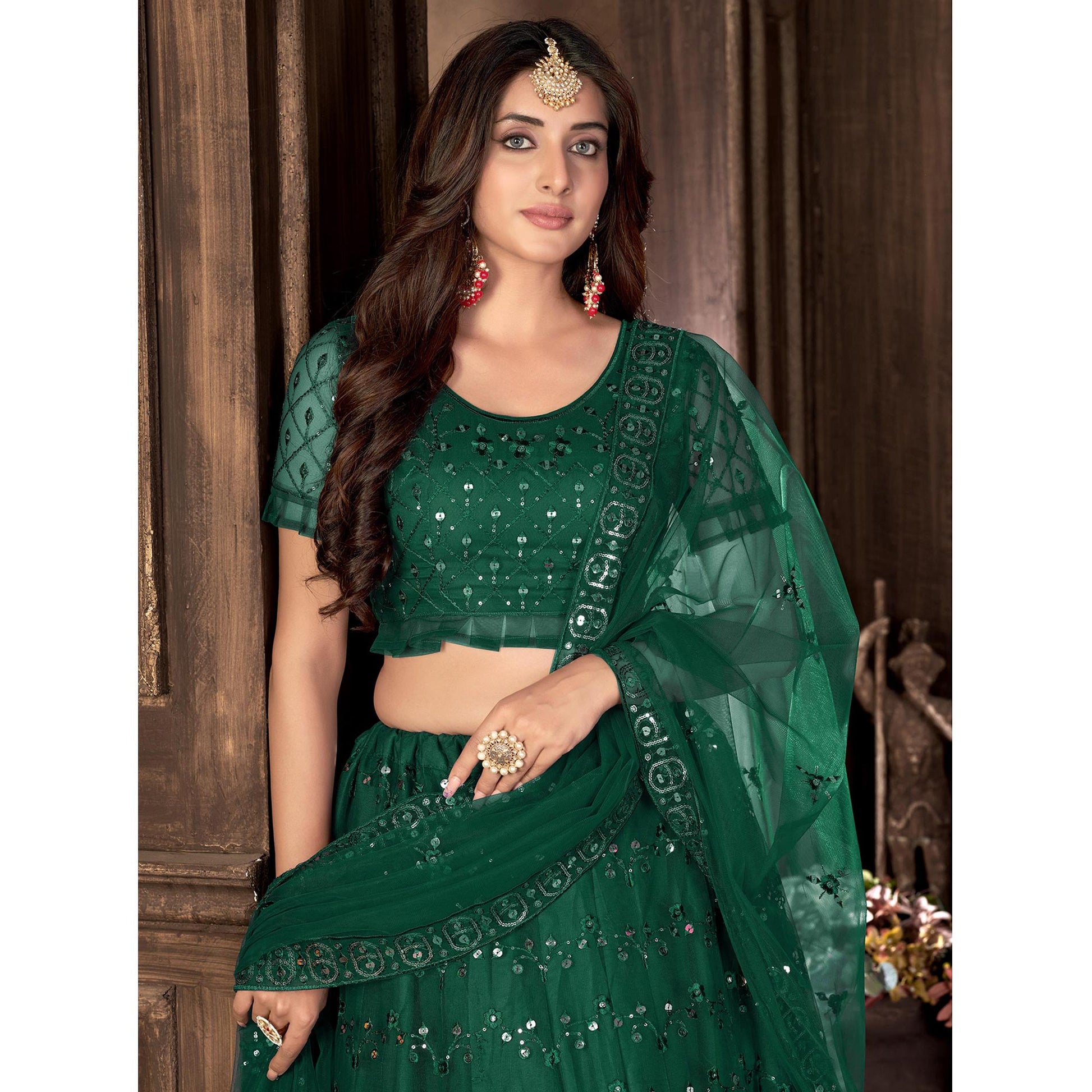 green-sequins-embroidered-net-lehenga-choli