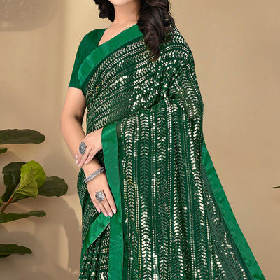 green-sequence-embroidered-georgette-saree-2