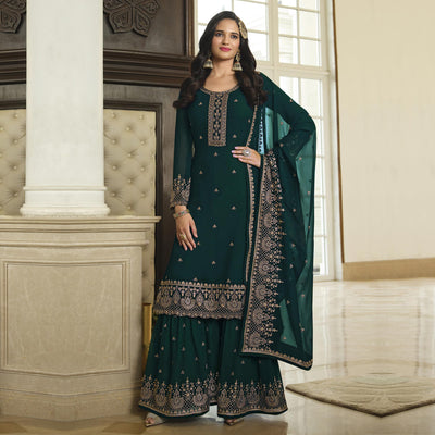a-green-floral-embroidered-georgette-sharara-suit