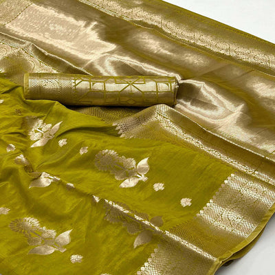 green-floral-woven-organza-saree-4