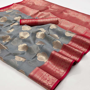 grey-floral-woven-organza-saree-4