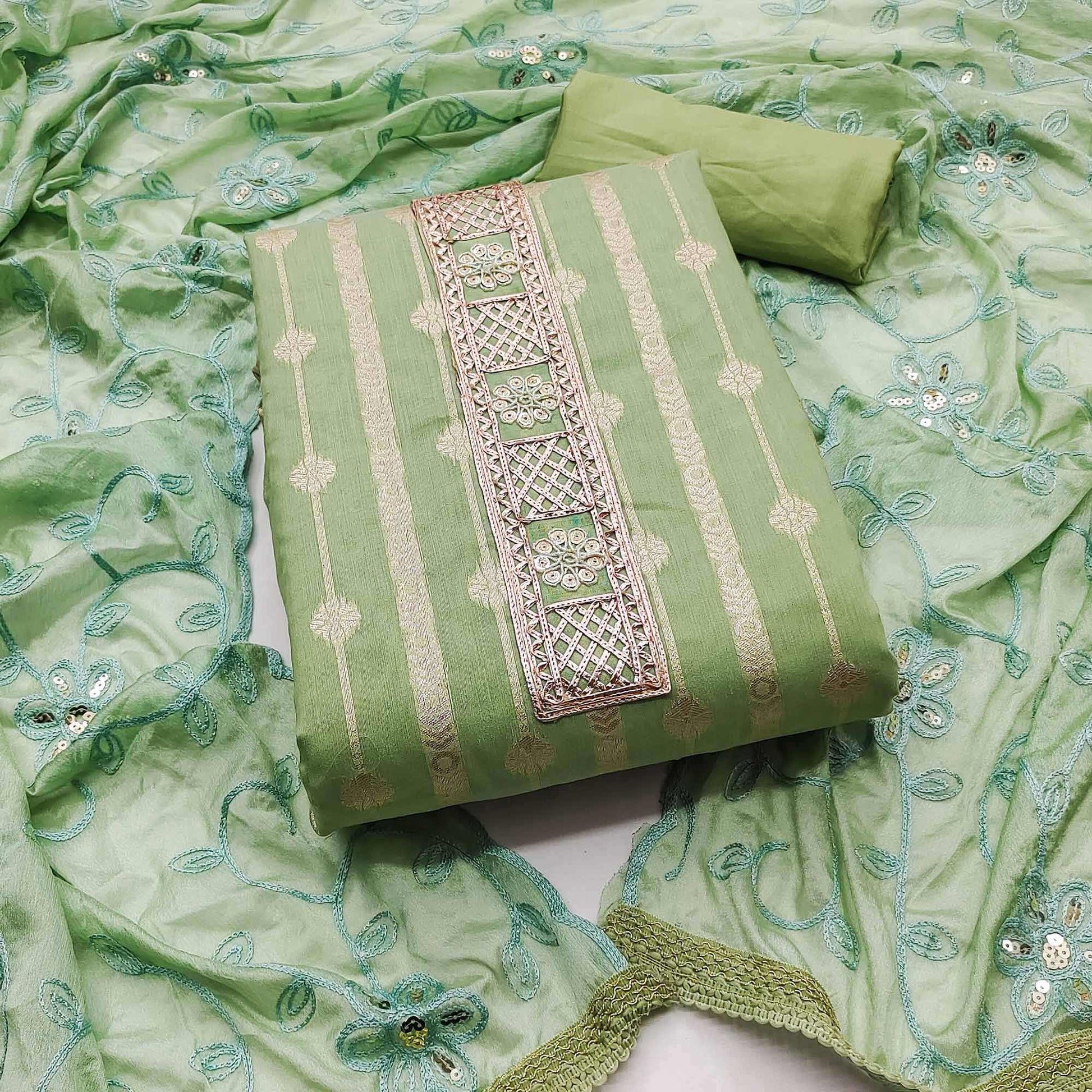 green-woven-banarasi-silk-dress-material-3