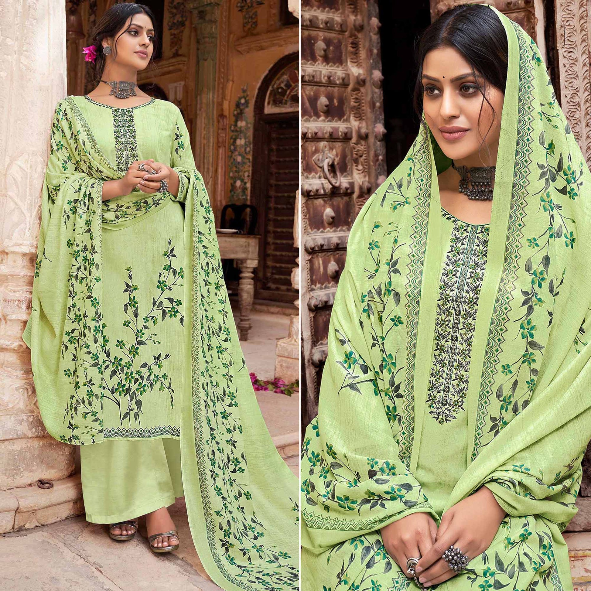 green-floral-printed-with-embroidered-pure-cotton-palazzo-suit