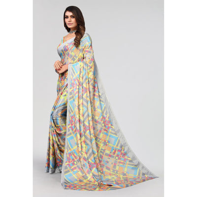 grey-geometric-printed-chiffon-saree