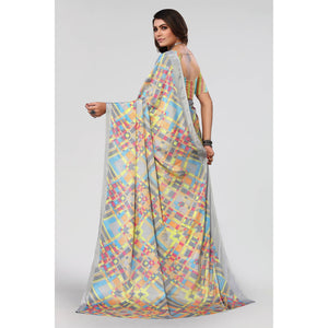 grey-geometric-printed-chiffon-saree