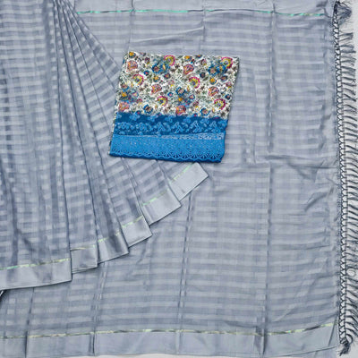 grey-checks-pattern-satin-saree