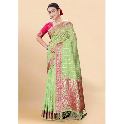 green-woven-organza-saree-with-tassels-18