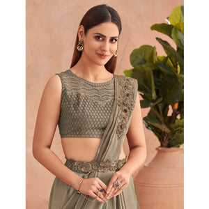 grey-gold-sequins-embroidered-ready-to-wear-art-silk-saree