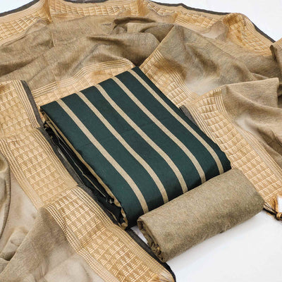 green-woven-poly-cotton-dress-material