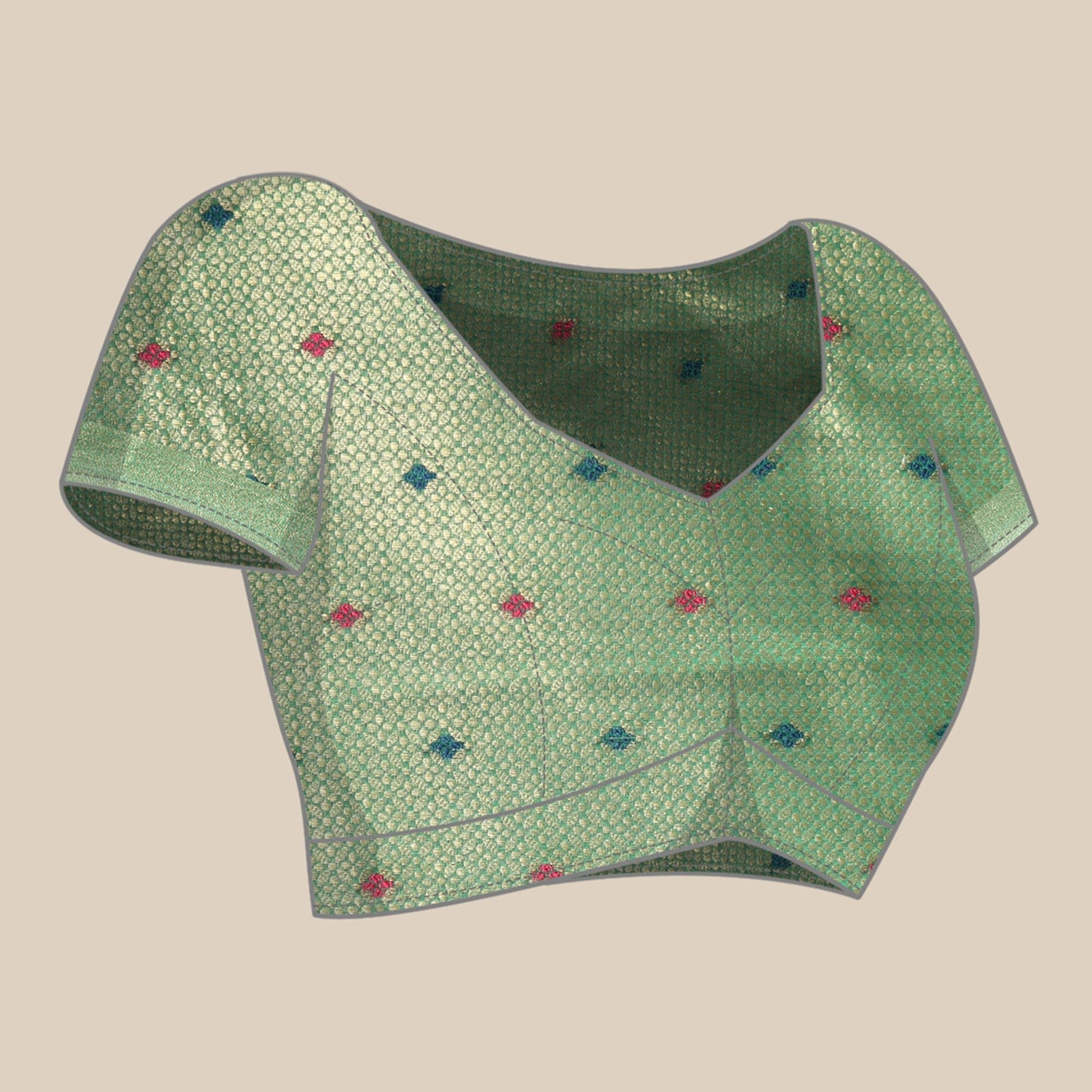 green-floral-woven-organza-silk-saree-1