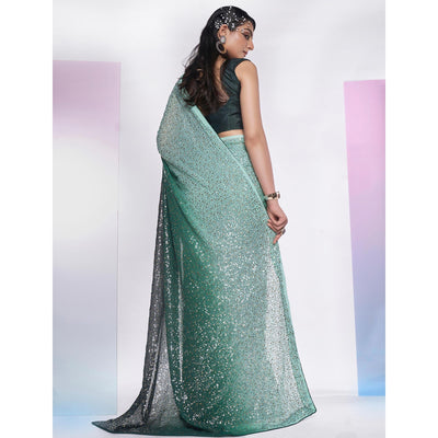 green-sequins-embroidered-georgette-saree-2