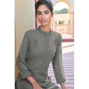 grey-lucknowi-embroidered-georgette-kurti-palazzo-set
