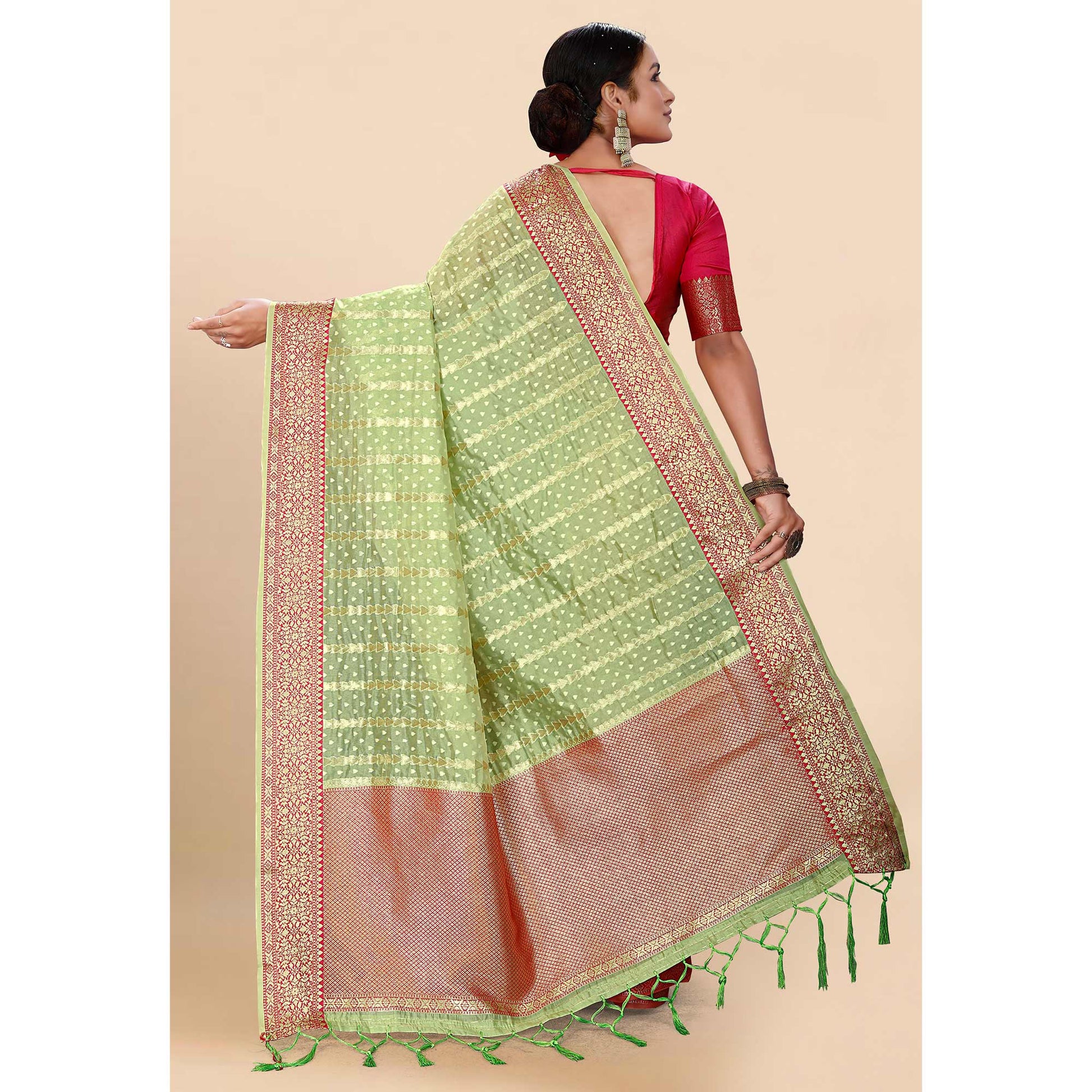 green-woven-organza-saree-with-tassels-19