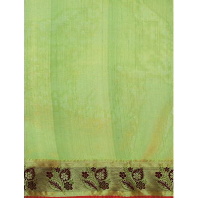 Mehendi Woven Cotton Silk Saree