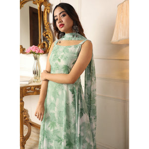 green-floral-printed-georgette-anarkali-suit