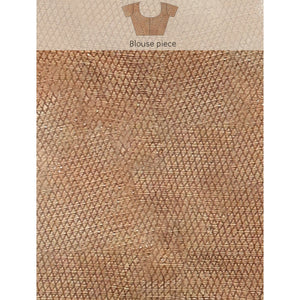 Grey-Maroon Woven Banarasi Silk Half & Half Saree