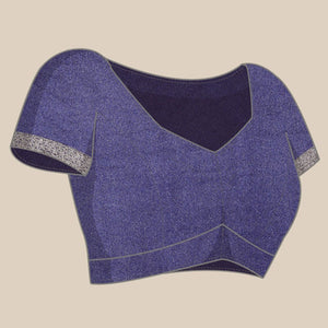 Blue Woven Kanjivaram Silk Saree WithTassels