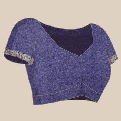 Blue Woven Kanjivaram Silk Saree WithTassels