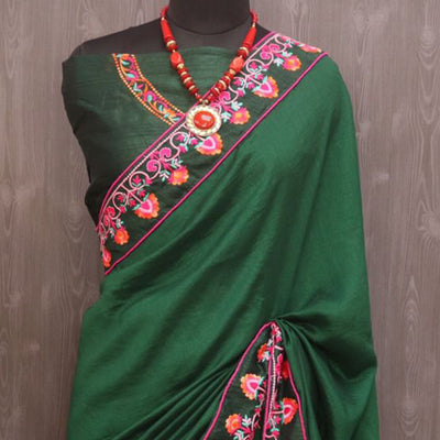 green-floral-embroidered-vichitra-silk-saree-2