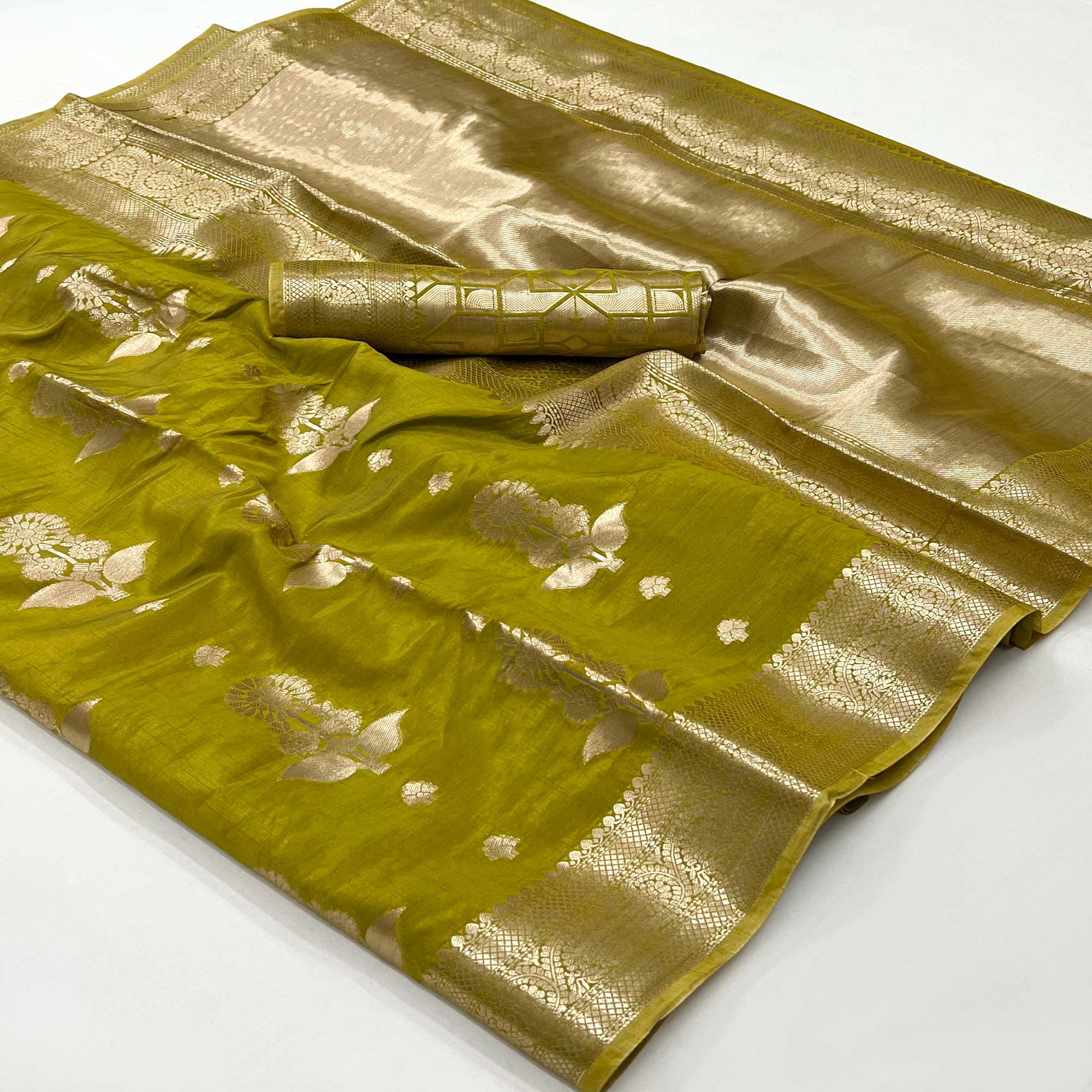 green-floral-woven-organza-saree-4