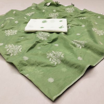 green-floral-embroidered-chanderi-saree-with-tassels