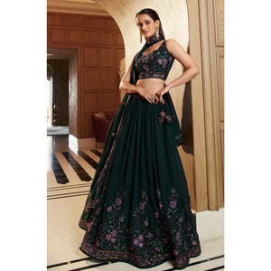 green-sequins-embroidered-georgette-lehenga-choli